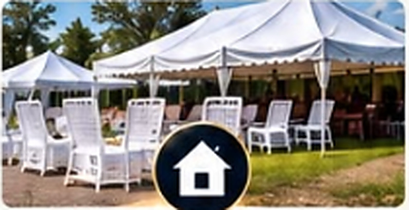 Home tents and chairs setup